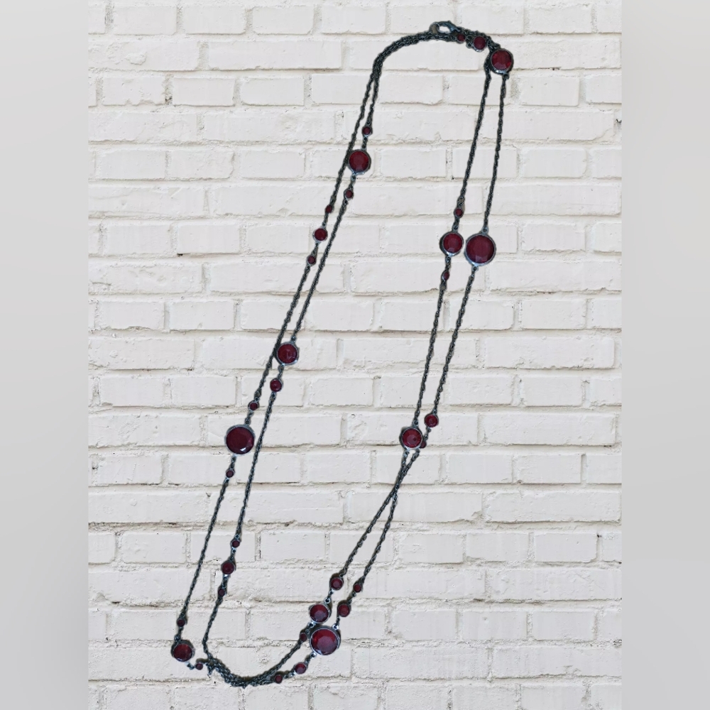 Elegant Red Beaded Necklace